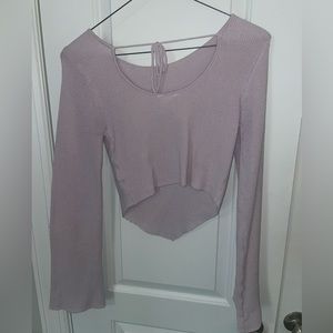 Long sleeve purple cropped top! Love this top